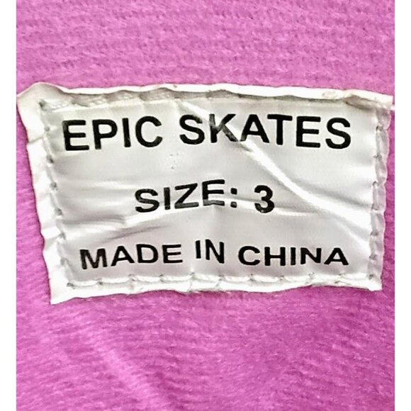 Epic Skates Girls Size 3 Roller Skates With Multicolor Wheels & Pink Laces - Picture 6 of 9